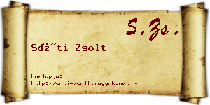 Sóti Zsolt névjegykártya